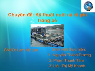 Chuyên đề: Kỹ thuật nuôi cá rô phi trong bè