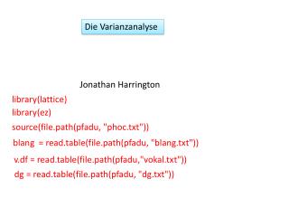 Die Varianzanalyse