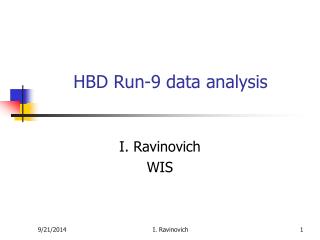 HBD Run-9 data analysis
