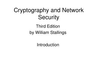 Cryptography and Network Security