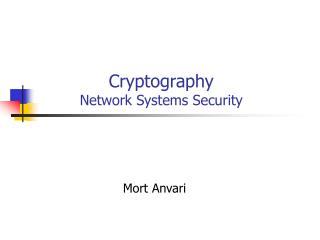 Cryptography Network Systems Security