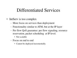 Differentiated Services