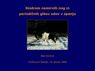 Sindrom nemirnih nog in periodičnih gibov udov v spanju