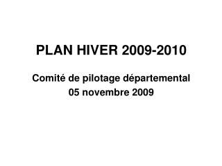 PLAN HIVER 2009-2010