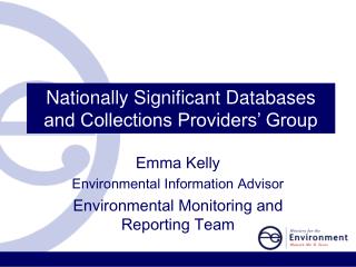 Nationally Significant Databases and Collections Providers’ Group