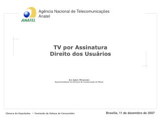 TV por Assinatura Direito dos Usuários