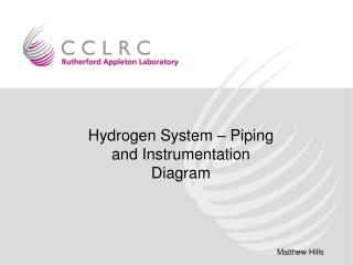Hydrogen System – Piping and Instrumentation Diagram
