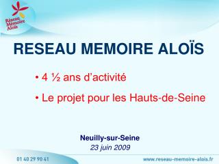 RESEAU MEMOIRE ALOÏS