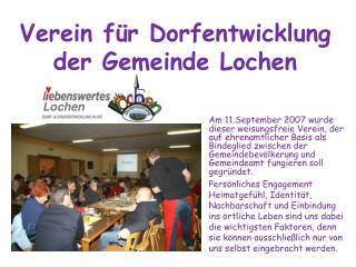 Verein für Dorfentwicklung der Gemeinde Lochen