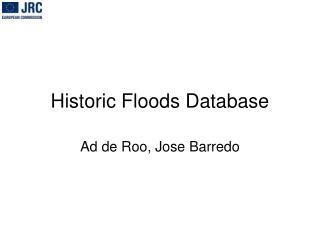 Historic Floods Database