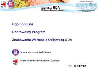 Ogólnopolski Dobrowolny Program Znakowania Wartością Odżywczą GDA