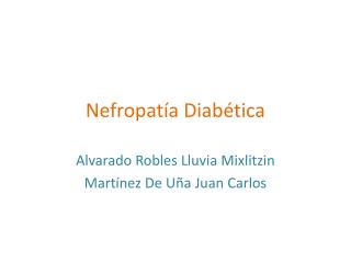 Nefropatía Diabética