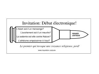 Invitation: Débat électronique!