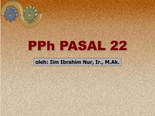 PPh PASAL 22