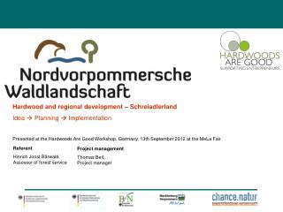Presented at the Hardwoods Are Good Workshop, Germany, 13th September 2012 at the MeLa Fair