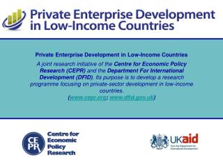 Private Enterprise Development in Low-Income Countries