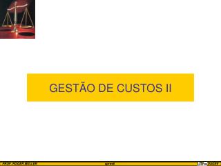 GESTÃO DE CUSTOS II