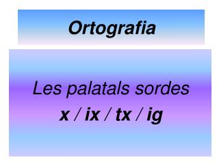 Ortografia