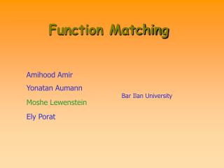 Function Matching