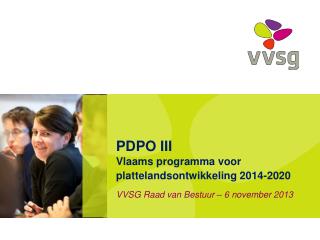 PDPO III Vlaams programma voor plattelandsontwikkeling 2014-2020