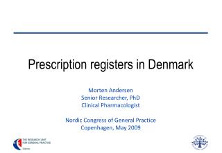 Prescription registers in Denmark