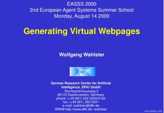 Generating Virtual Webpages