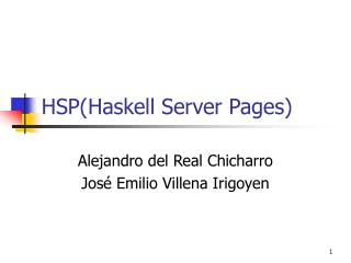 HSP(Haskell Server Pages)