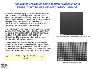 Ordered InGaN quantum dot array .