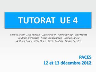 TUTORAT UE 4