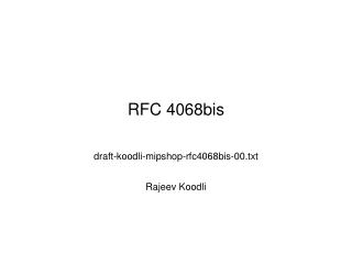 RFC 4068bis