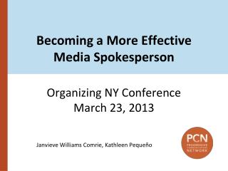 Becoming a More Effective Media Spokesperson