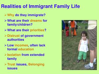 Realities of Immigrant Family Life