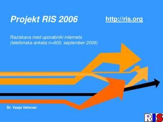 Projekt RIS 2006 Raziskava med uporabniki interneta (telefonska anketa n=600, september 2006)