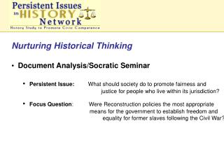 Nurturing Historical Thinking