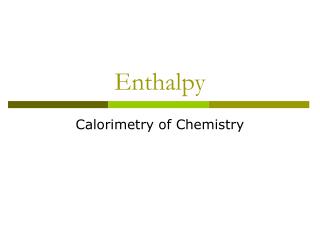 Enthalpy