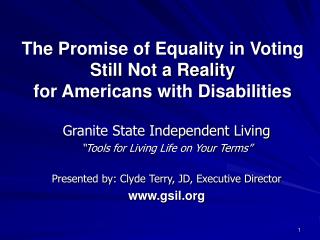 The Promise of Equality in Voting Still Not a Reality for Americans with Disabilities