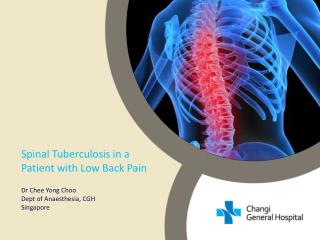 Spinal Tuberculosis in a Patient with Low Back Pain