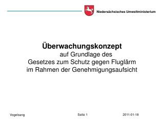 Überwachungskonzept auf Grundlage des Gesetzes zum Schutz gegen Fluglärm