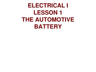 What is the purpose of the battery in a car?