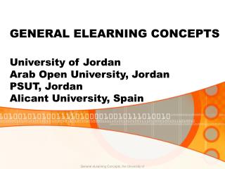GENERAL ELEARNING CONCEPTS