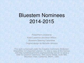 Bluestem Nominees 2014-2015