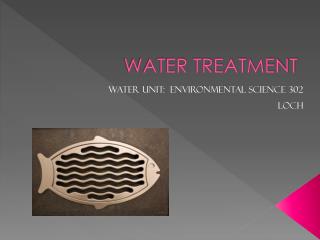 WATER TREATMENT