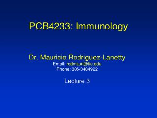 PCB4233: Immunology