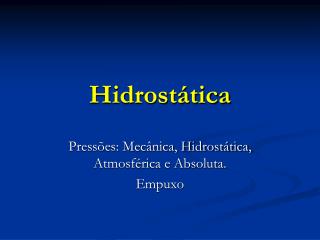 Hidrostática