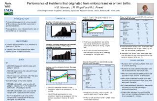 Performance of Holsteins that originated from embryo transfer or twin births