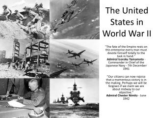 The United States in World War II