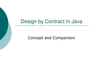 Design by Contract in Java
