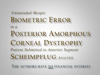 The authors have no financial interest.