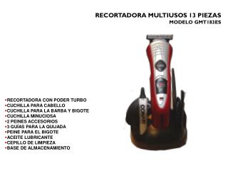 RECORTADORA MULTIUSOS 13 PIEZAS MODELO GMT183ES