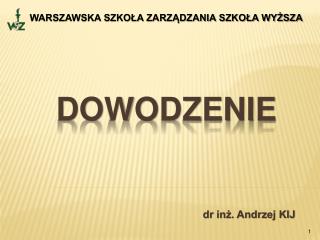 DOWODZENIE